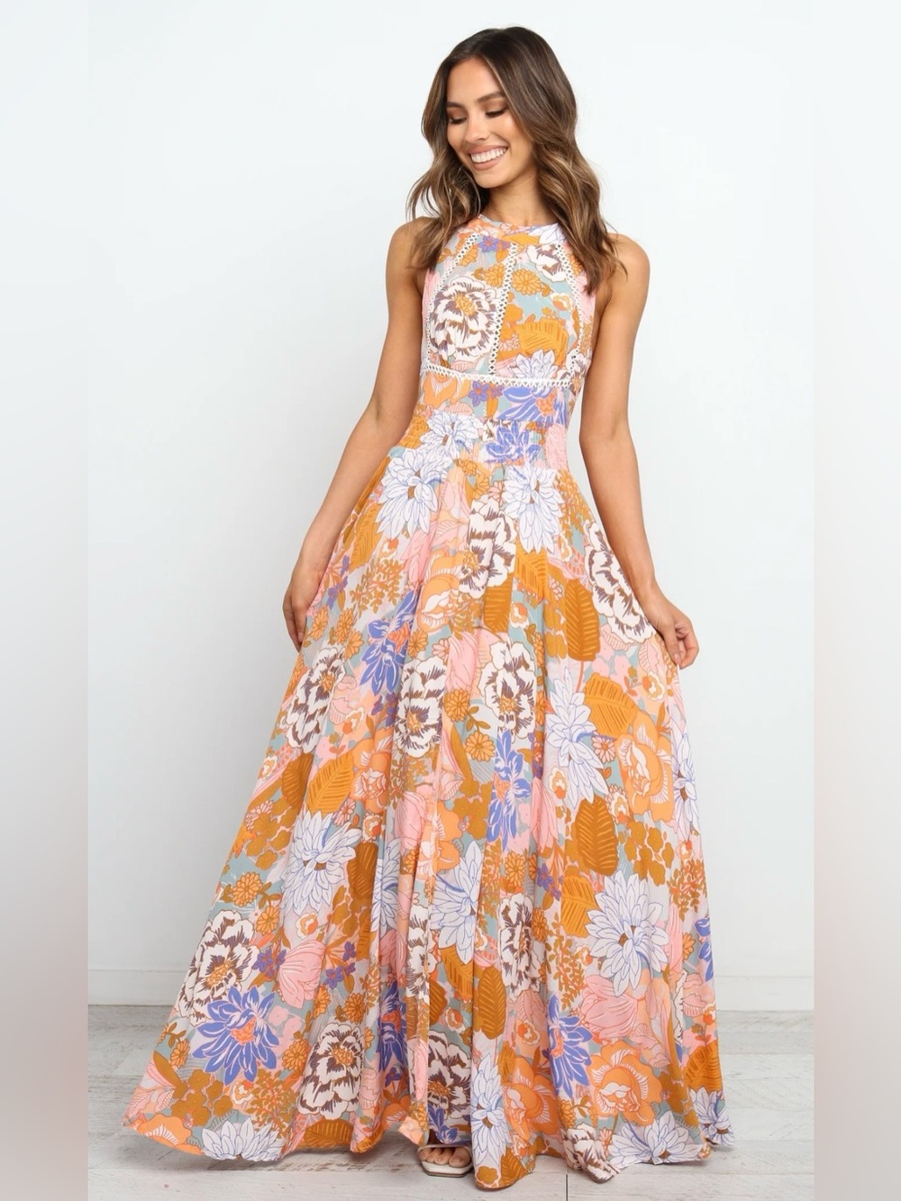 Petal & Pup Floral Newell Maxi Dress Size 4 NWT
